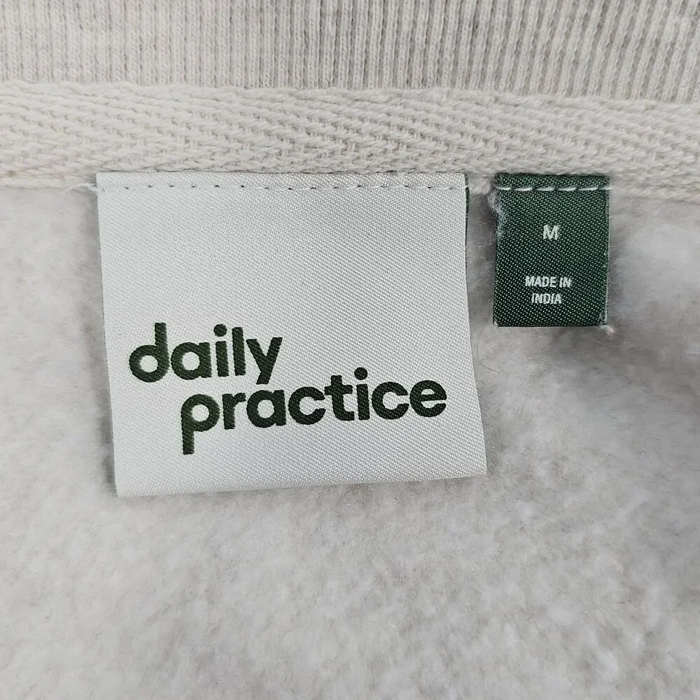 Daily Practice Anthropologie Modern Dancer Button Front Sweatshirt Oatmeal Sz M